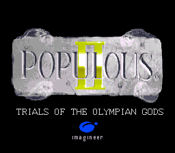 Populous II - Trials of the Olympian Gods (Europe) Title Screen